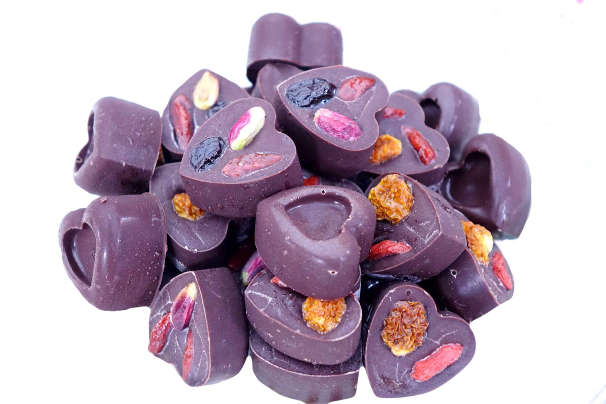 פרליני שוקולד חי