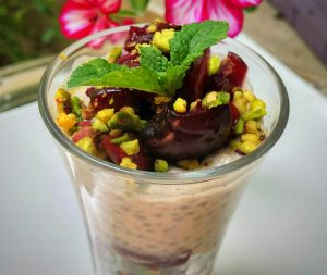 צ'יה פודינג בחלב קוקוס